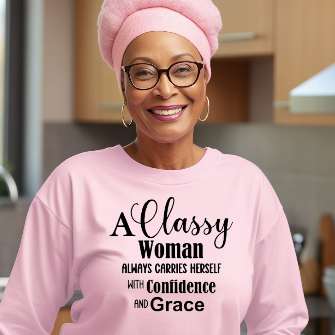 "Classy Woman" Unisex Sweatshirt (Pink)