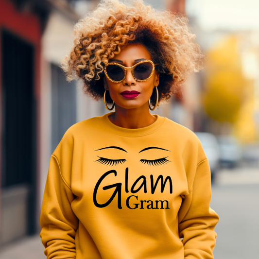 "Glam Gram" Unisex Sweatshirt (Gold)
