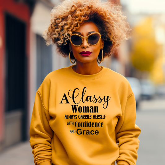 "Classy Woman" Unisex Sweatshirt (Gold)