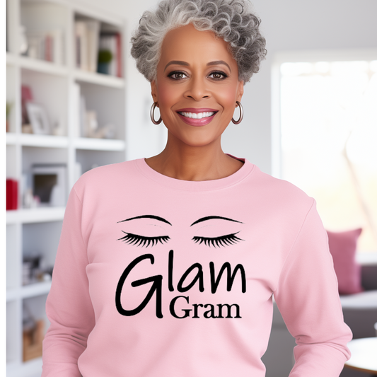 "Glam Gram" Unisex Sweatshirt (Pink)