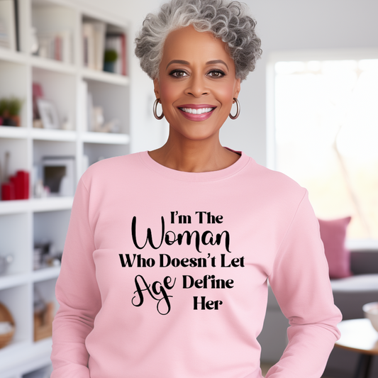 "Woman Aging Gracefully" Unisex Sweatshirt (Light Pink)