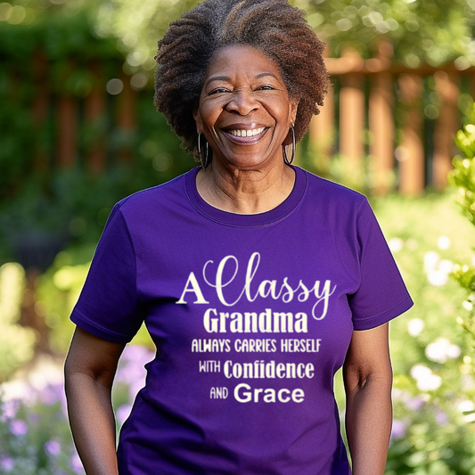 "Classy Grandma" Unisex T-Shirt (Purple)