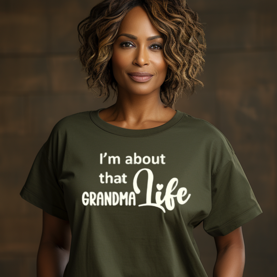 "Grandma Life" Unisex T-Shirt (Olive Green)