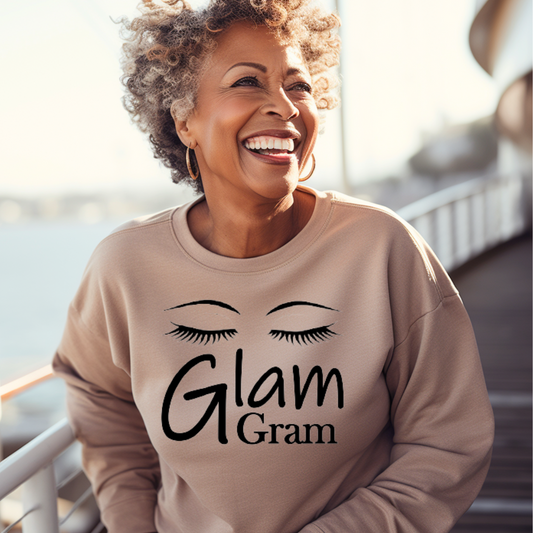 "Glam Gram" Unisex Sweatshirt (Sand)