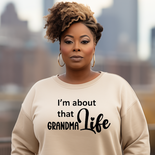 "Grandma Life" Unisex Sweatshirt (Sand)