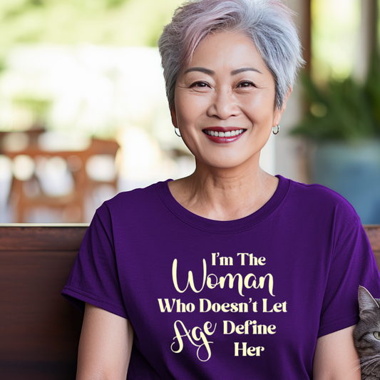 "Woman Aging Gracefully" Unisex T-Shirt (Purple)