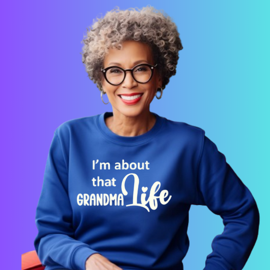 "Grandma Life" Unisex Sweatshirt (Royal Blue)