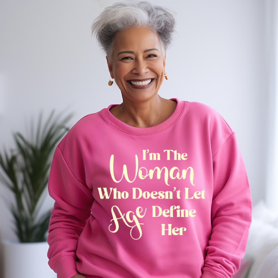 "Woman Aging Gracefully" Unisex Sweatshirt (Heliconia)