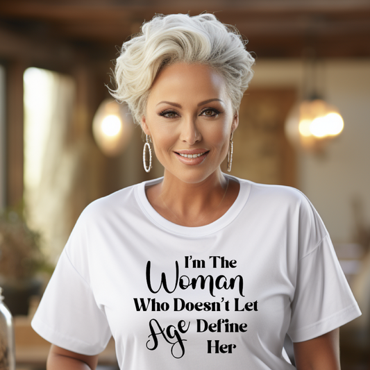 "Woman Aging Gracefully" Unisex T-Shirt (White)