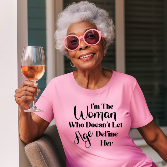 "Woman Aging Gracefully" Unisex T-Shirt (Pink)