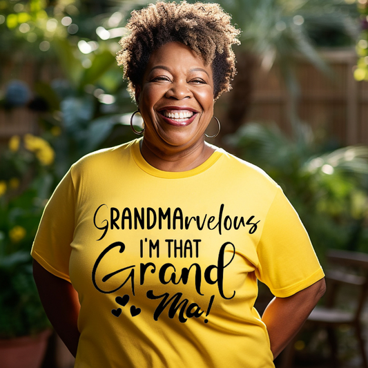 "GRANDMArvelous" Unisex T-Shirt (Gold)