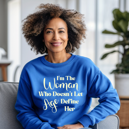 "Woman Aging Gracefully" Unisex Sweatshirt (Royal Blue)