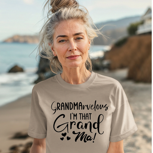 "GRANDMArvelous" Unisex T-Shirt (Tan)