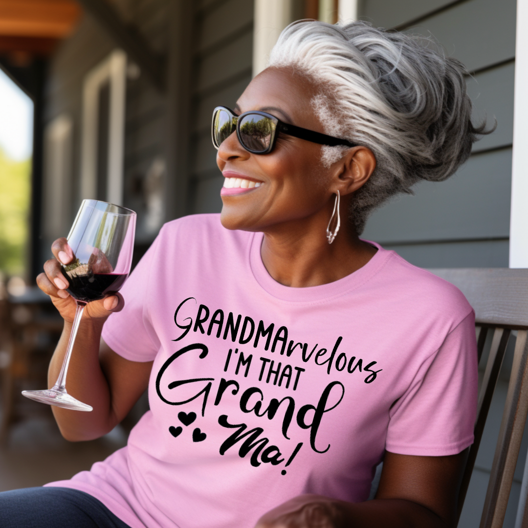 "GRANDMArvelous" Unisex T-Shirt (Light Pink)