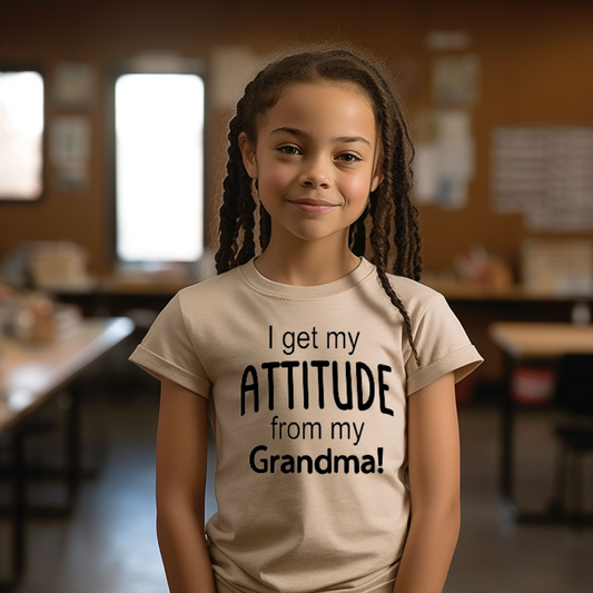 "Attitude" Unisex Youth T-Shirt (Sand)