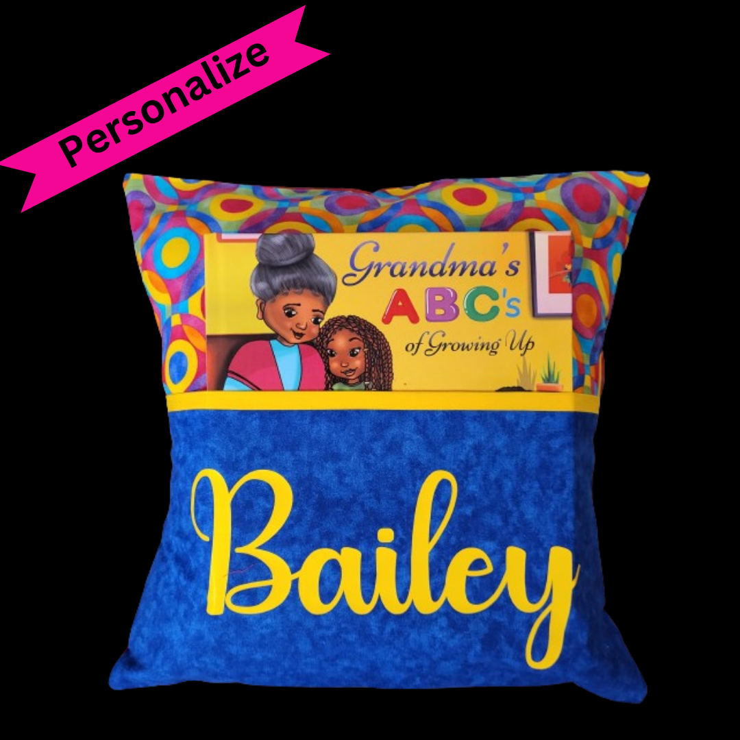 "Grandma's ABC's of Growing Up" Book Pillow (Personalize)