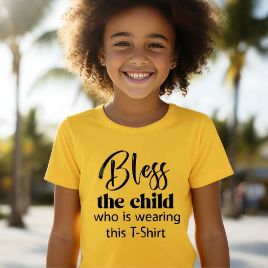 " Blessed Child" Unisex Youth T-Shirt (Gold)