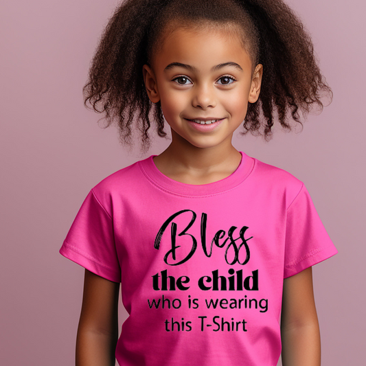"Blessed Child" Unisex Youth T-Shirt (Heliconia)