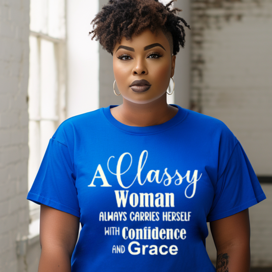 "Classy Woman" Unisex T-Shirt (Royal Blue)