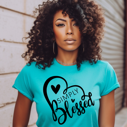 "Simply Blessed" Unisex T-Shirt (Teal)