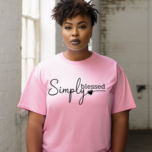"Simply Blessed" Unisex T-Shirt (Lt. Pink)
