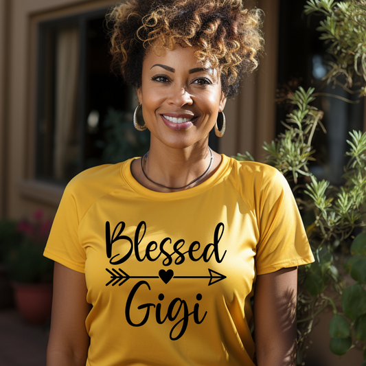 "Blessed Gigi" Unisex T-Shirt (Gold)