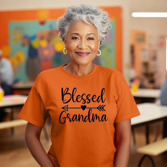 "Blessed Grandma" Unisex T-Shirt (Orange)
