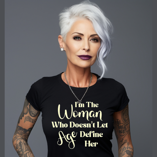"Woman Aging Gracefully" Unisex T-Shirt (Black)