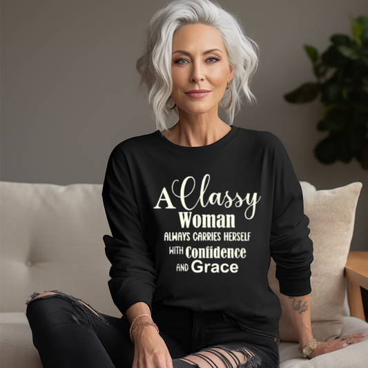 "Classy Woman" Unisex Sweatshirt (Black)