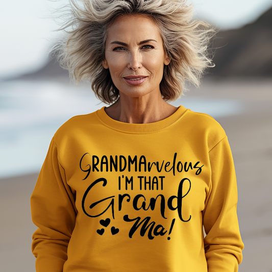 "GRANDMArvelous" Unisex Sweatshirt (Gold)
