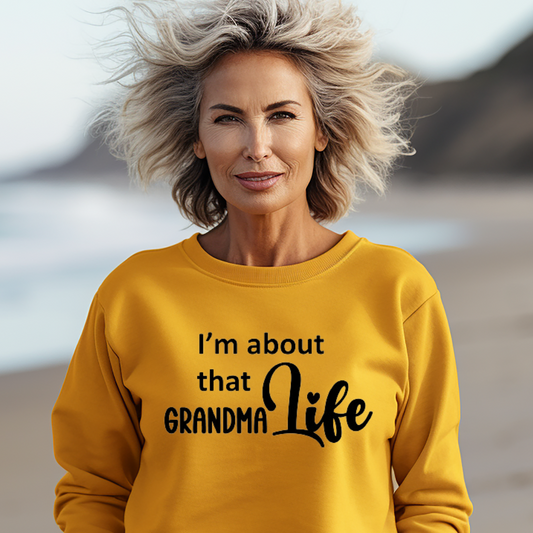 "Grandma Life" Unisex Sweatshirt (Gold)